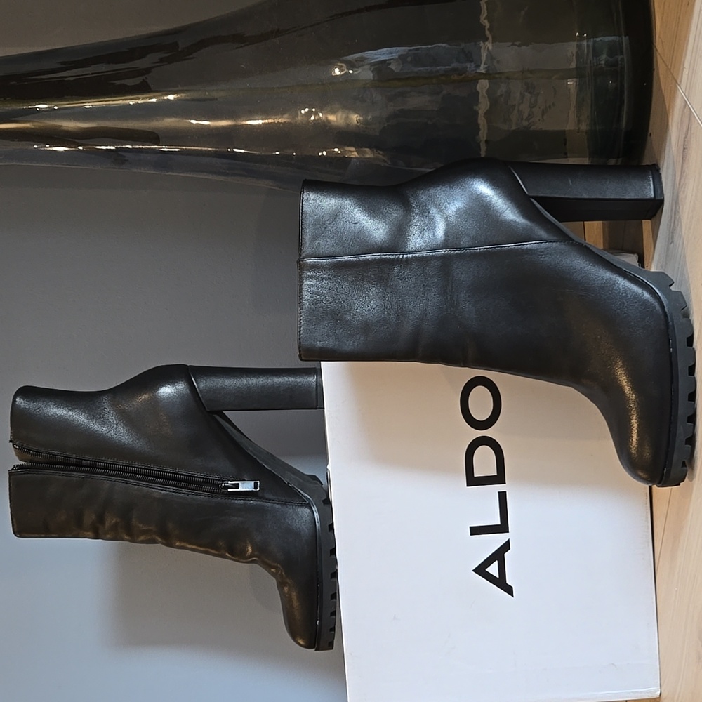 Aldo Black Heeled Ankle Boots for Women